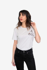 T-shirt Cult Earth Blanc chiné Femme