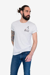 T-shirt Cult Earth Blanc chiné Homme