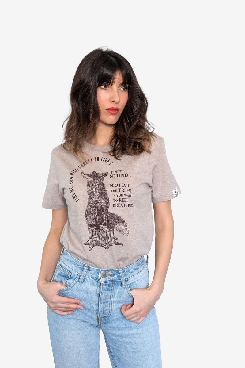 T-shirt Cult Forest Sable chiné Femme