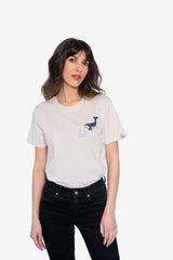 T-shirt Cult Splash Blanc vintage Femme